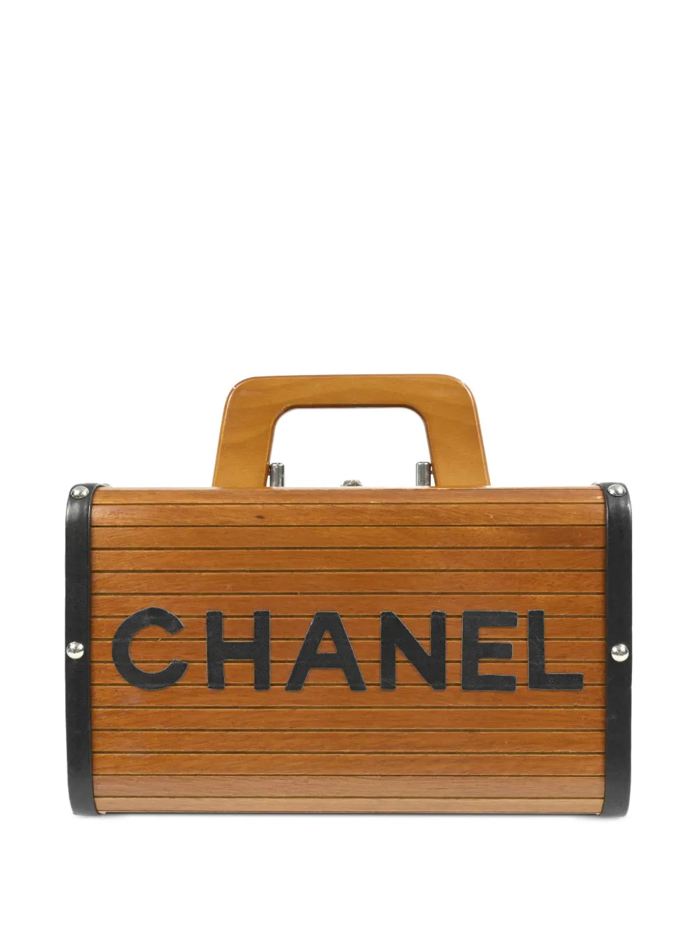 Pre-OwnedCHANEL Pre-Owned1995 logo wooden handbag