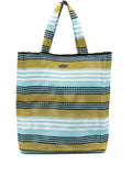 Lanvinstriped crochet cotton tote bag