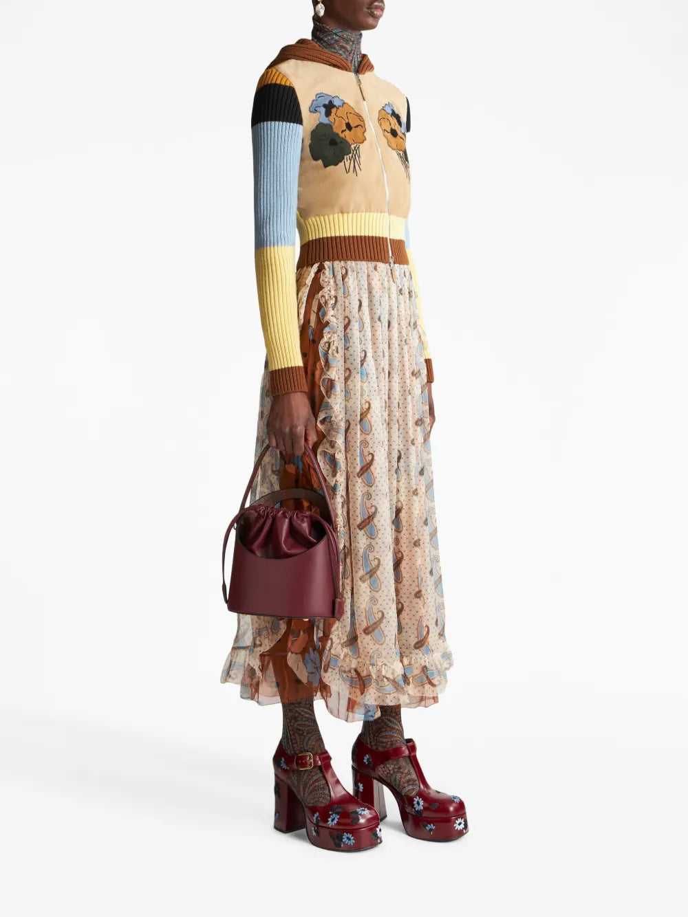 ETROSaturno leather bucket bag
