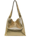 RabannePixel metallic-finish shoulder bag