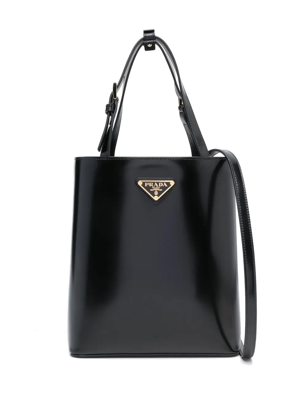 Pradatriangle logo-plaque bucket bag
