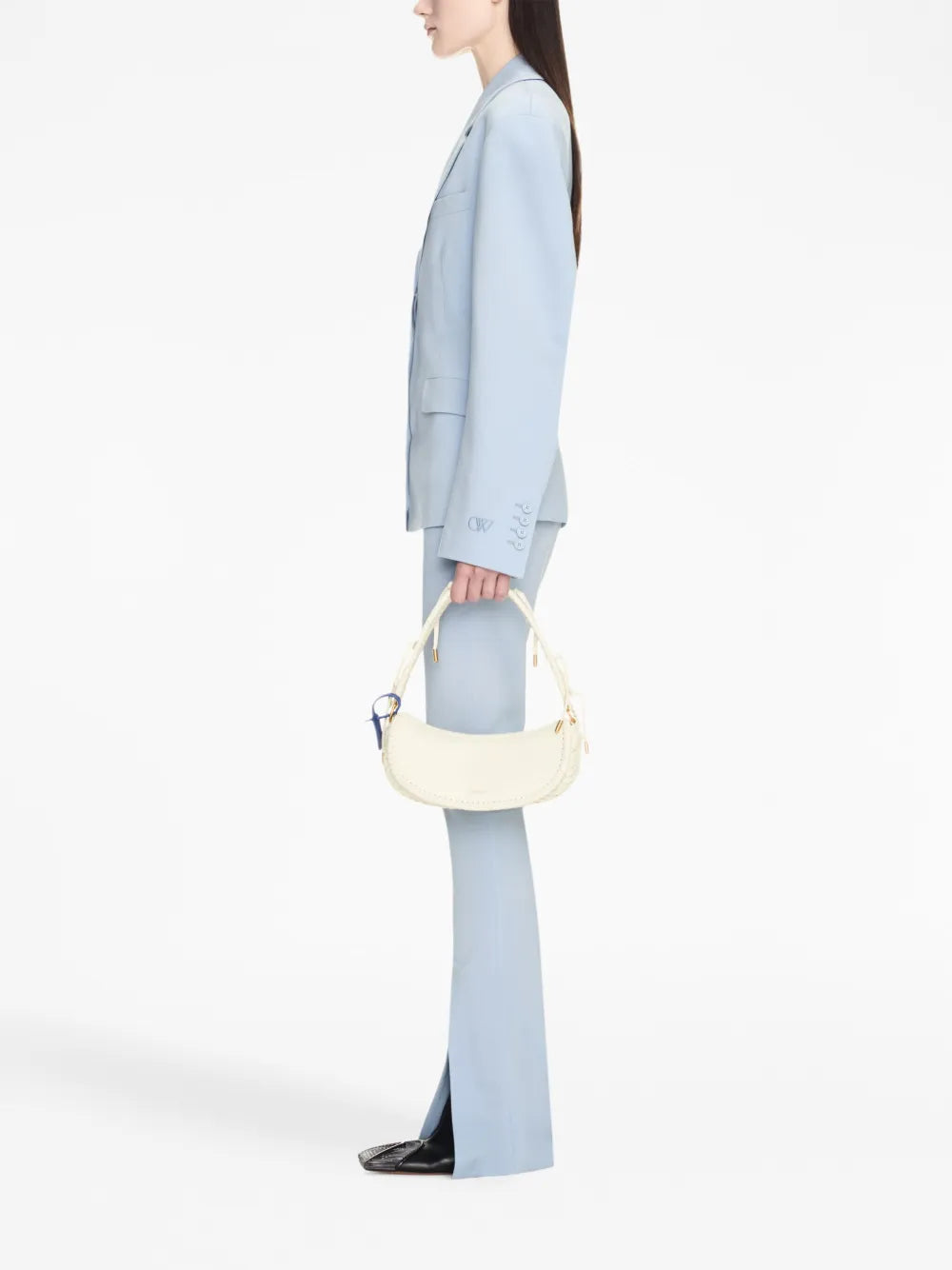 Off-Whiteweaved leather shoulder bag