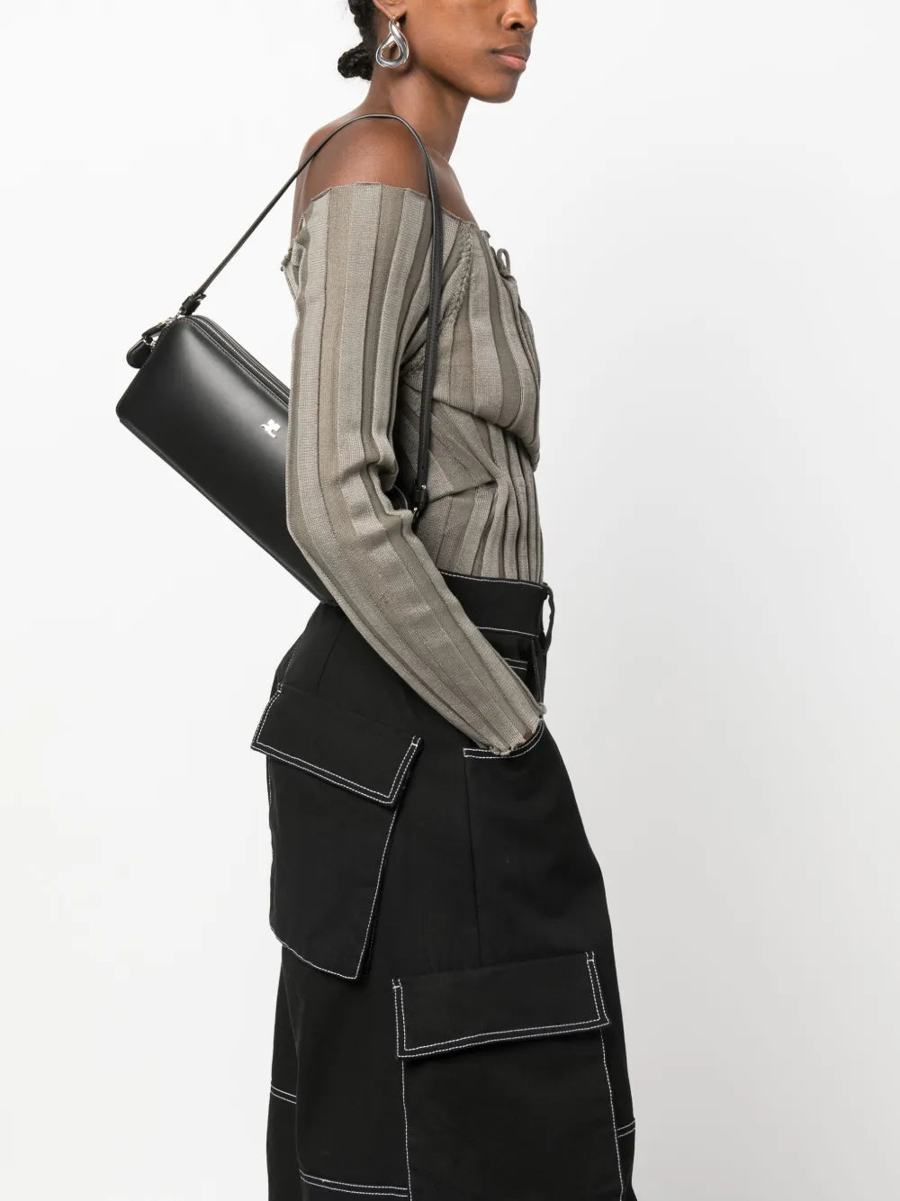 Courr?esCloud logo-plaque shoulder bag