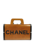 Pre-OwnedCHANEL Pre-Owned1995 CC wooden vanity handbag