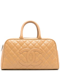 Pre-OwnedCHANEL Pre-Owned2003 CC diamond-quilted bowling bag