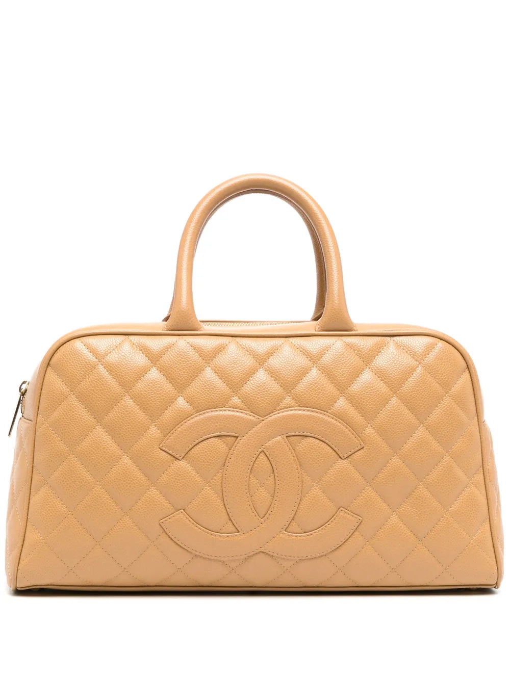 Pre-OwnedCHANEL Pre-Owned2003 CC diamond-quilted bowling bag
