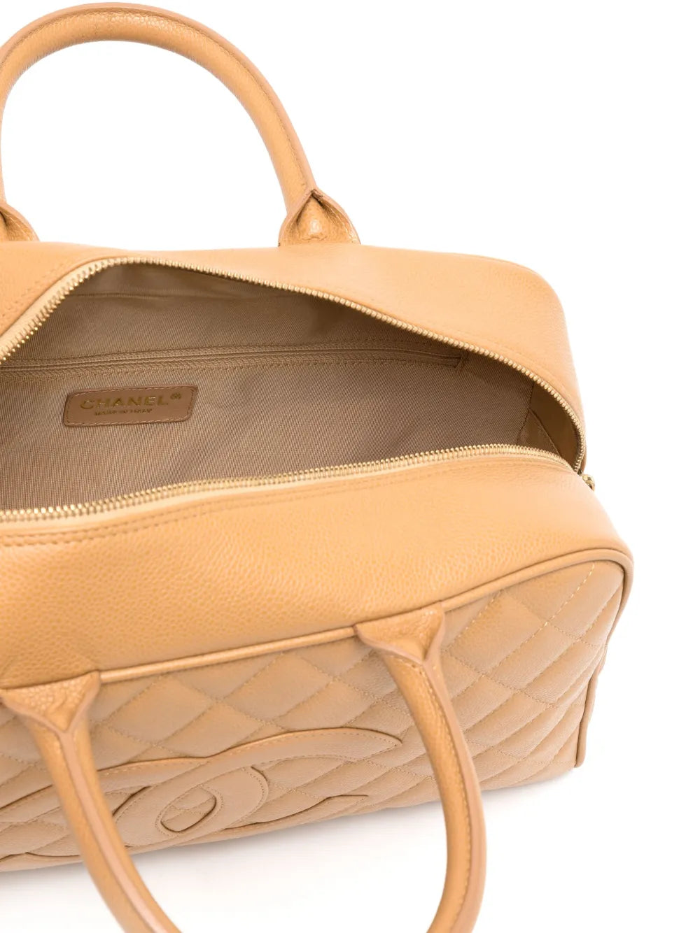 Pre-OwnedCHANEL Pre-Owned2003 CC diamond-quilted bowling bag