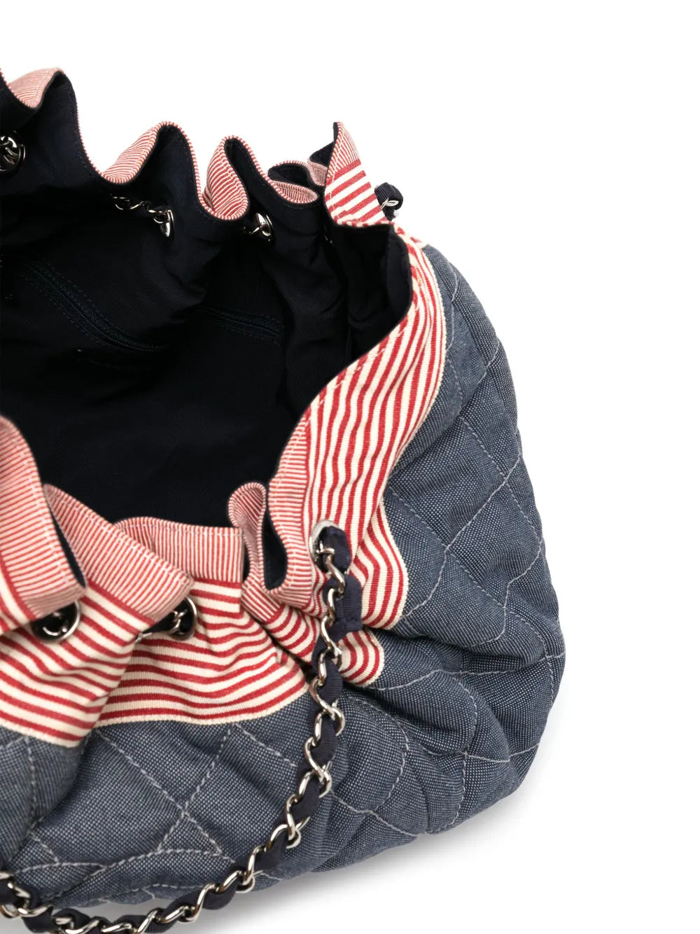 Pre-OwnedCHANEL Pre-Owned2009-2010 diamond-quilted CC stitch denim shoulder bag