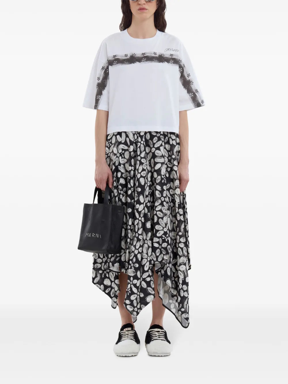Marnimini Museo leather tote bag