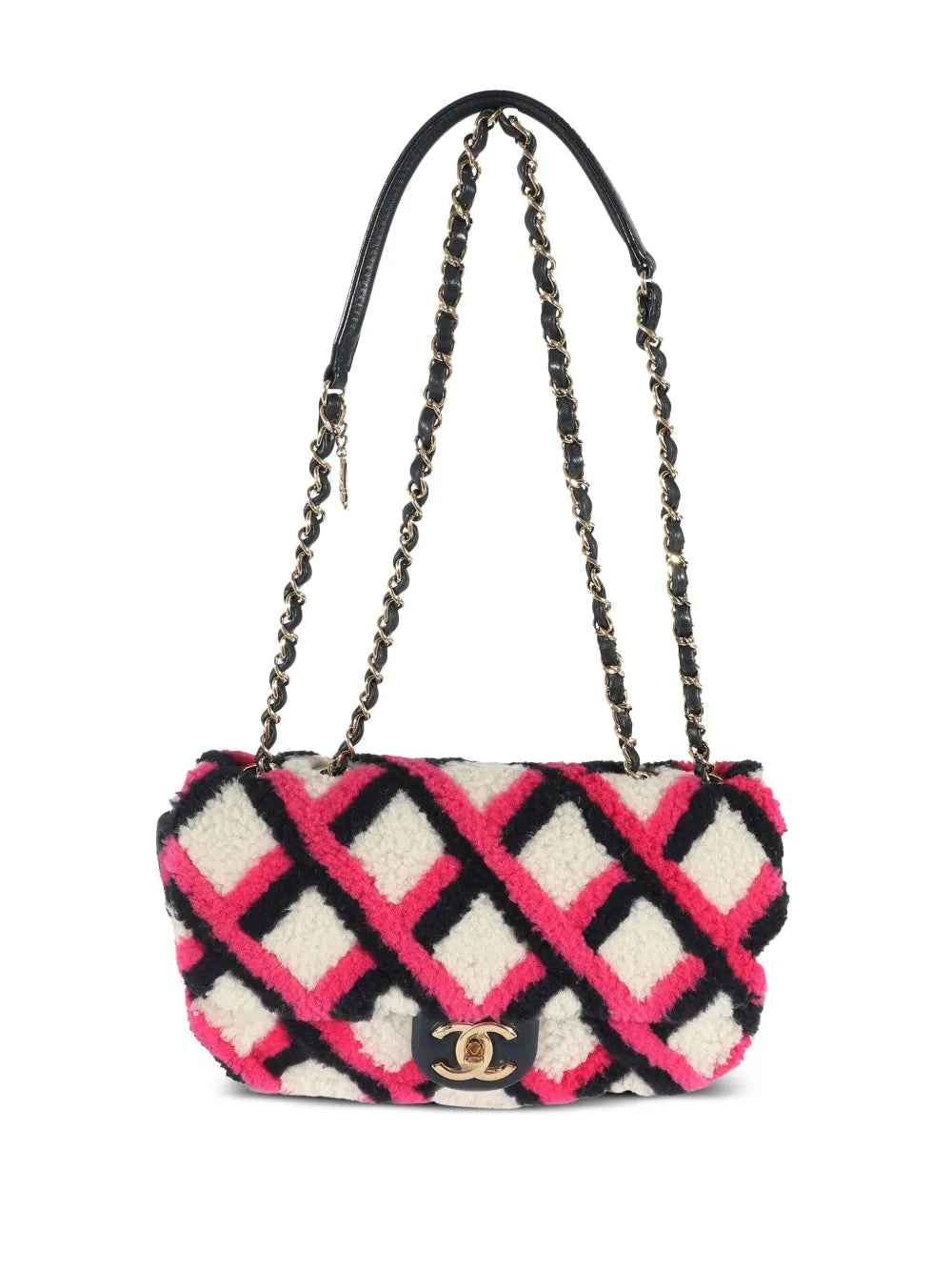 Pre-OwnedCHANEL Pre-Owned2016-2017 Classic Flap shearling shoulder bag
