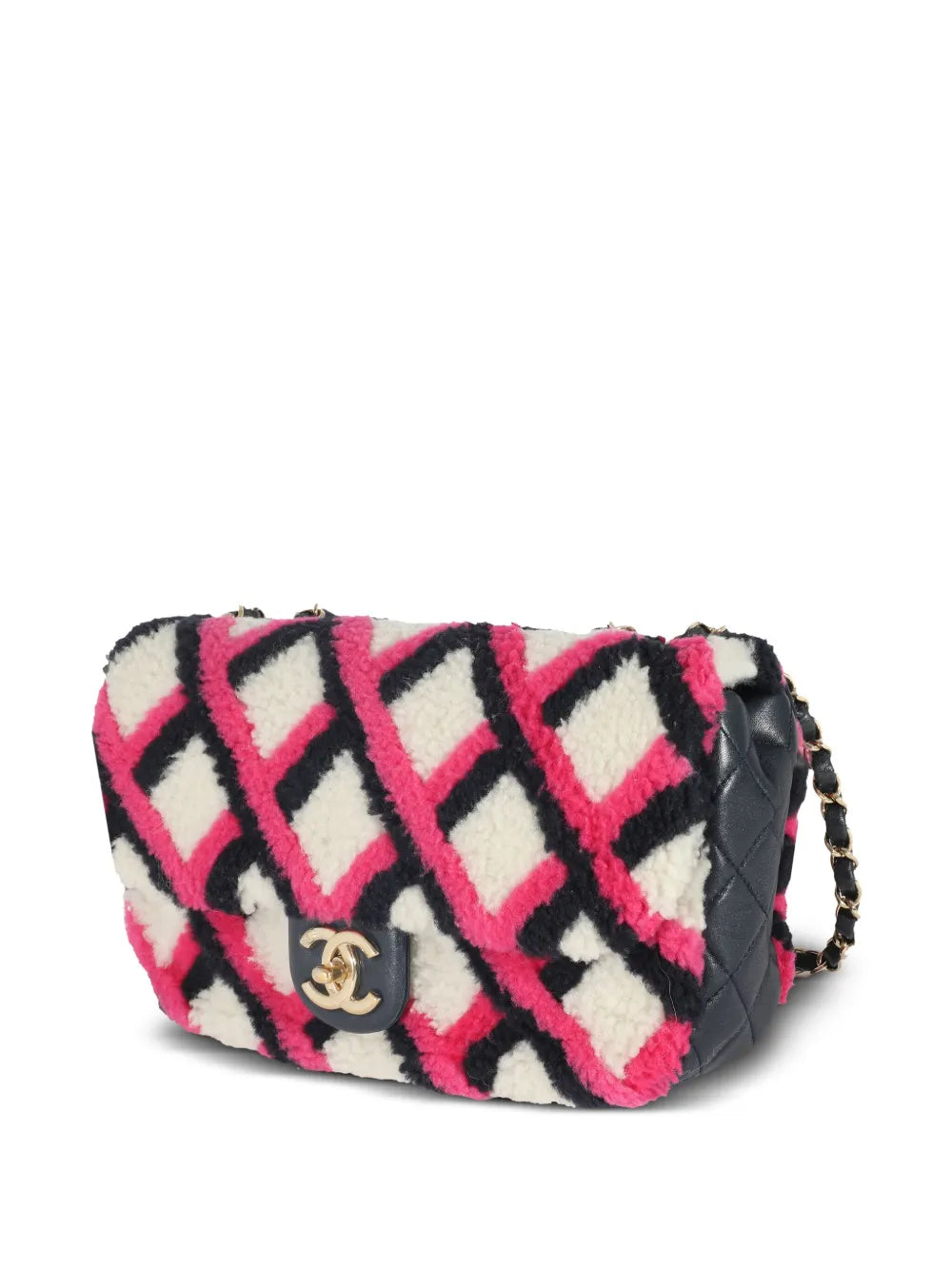 Pre-OwnedCHANEL Pre-Owned2016-2017 Classic Flap shearling shoulder bag