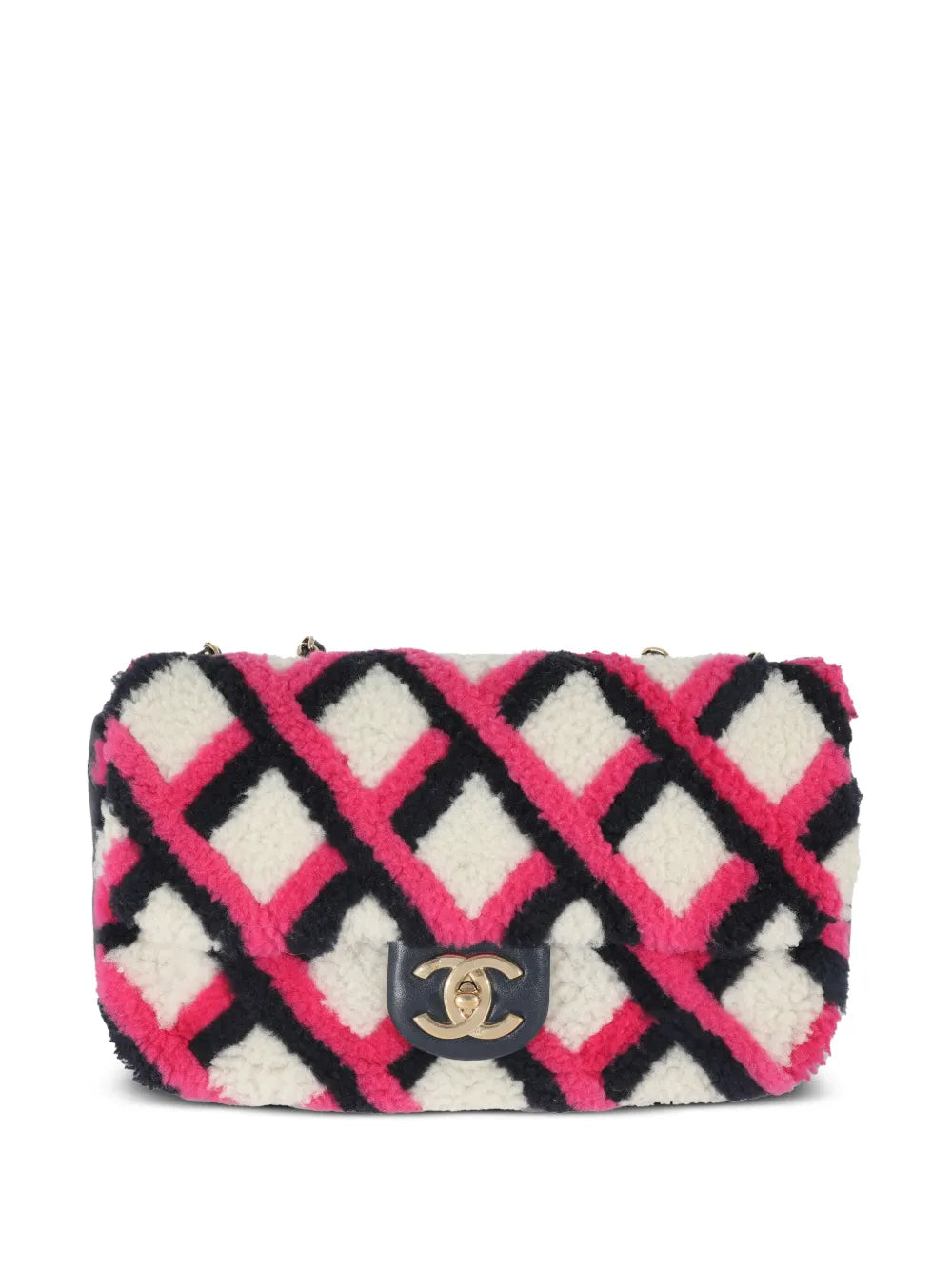 Pre-OwnedCHANEL Pre-Owned2016-2017 Classic Flap shearling shoulder bag