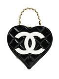 Pre-OwnedCHANEL Pre-Owned1995 CC Heart diamond-quilted vanity bag