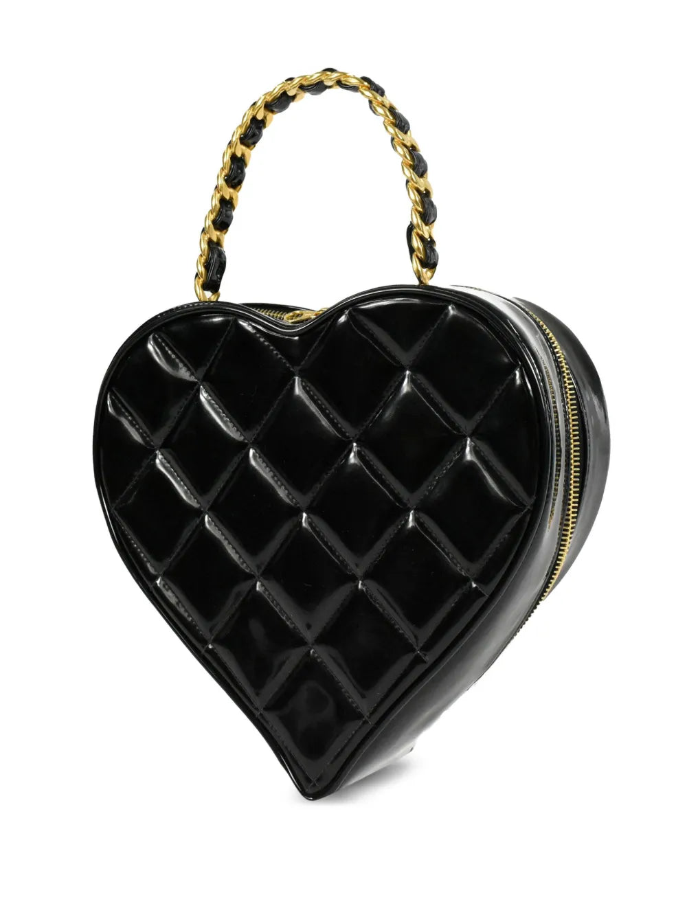 Pre-OwnedCHANEL Pre-Owned1995 CC Heart diamond-quilted vanity bag