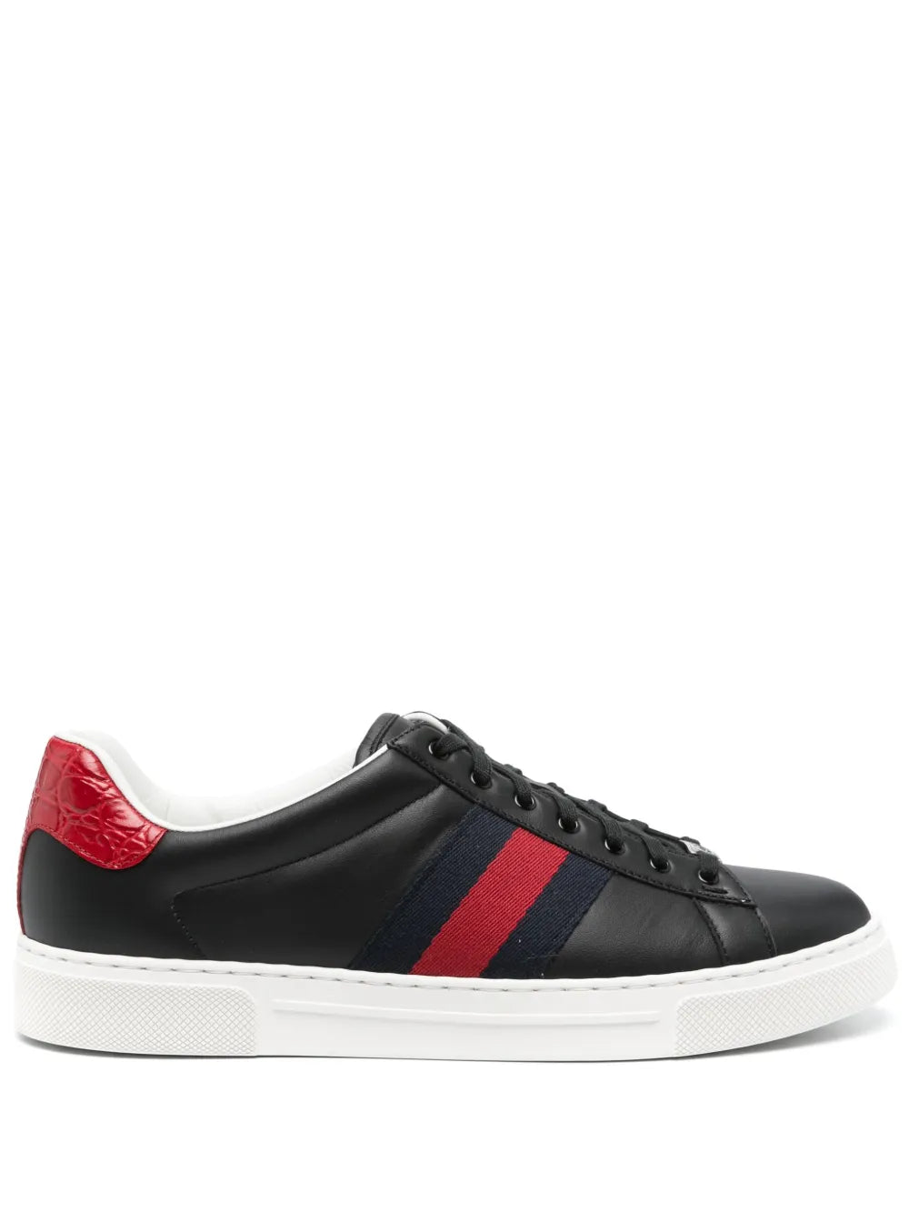 Gucci Ace Web-Trim Sneakers