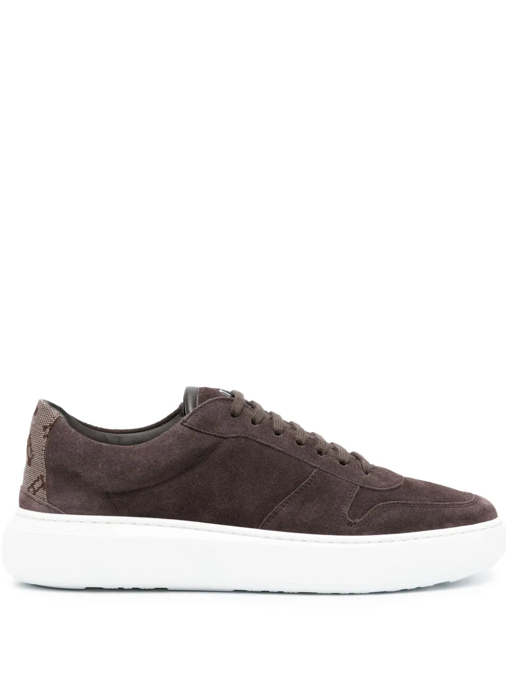 Herno Monogram-Pattern Suede Sneakers