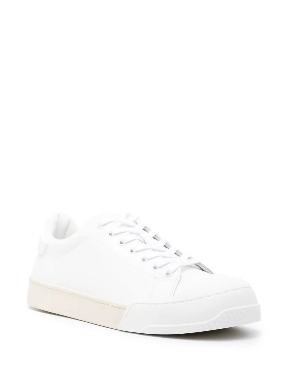 Marni Logo-Debossed Tonal Leather Sneakers