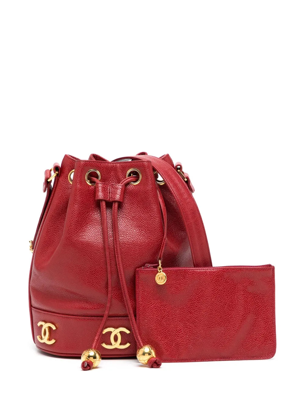 Pre-OwnedCHANEL Pre-OwnedTriple CC leather bucket bag