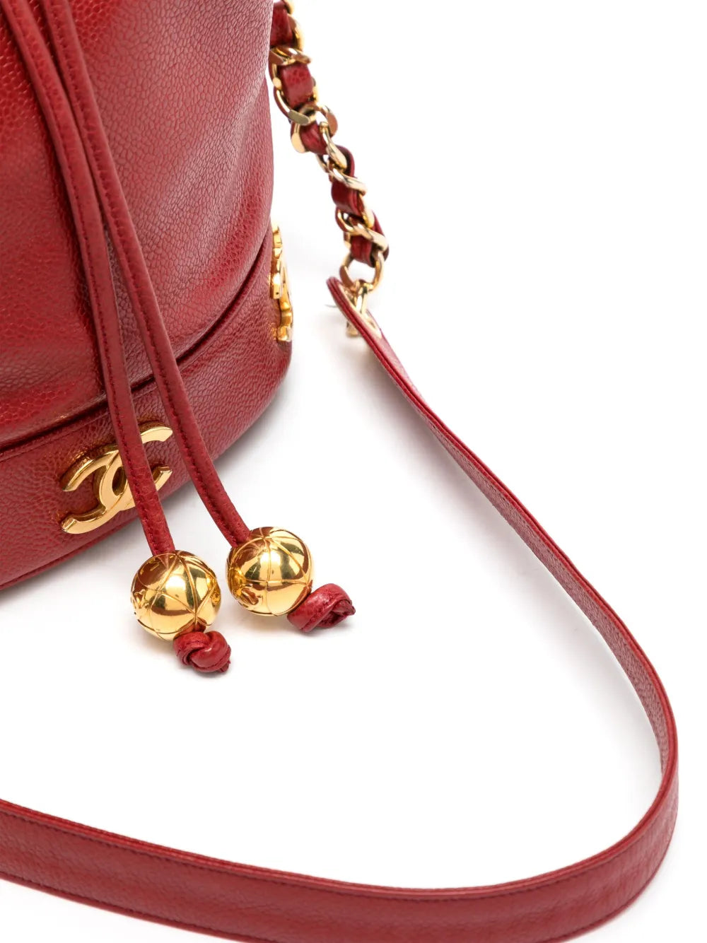 Pre-OwnedCHANEL Pre-OwnedTriple CC leather bucket bag