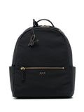 agn? b. logo-plaque leather-trim backpack