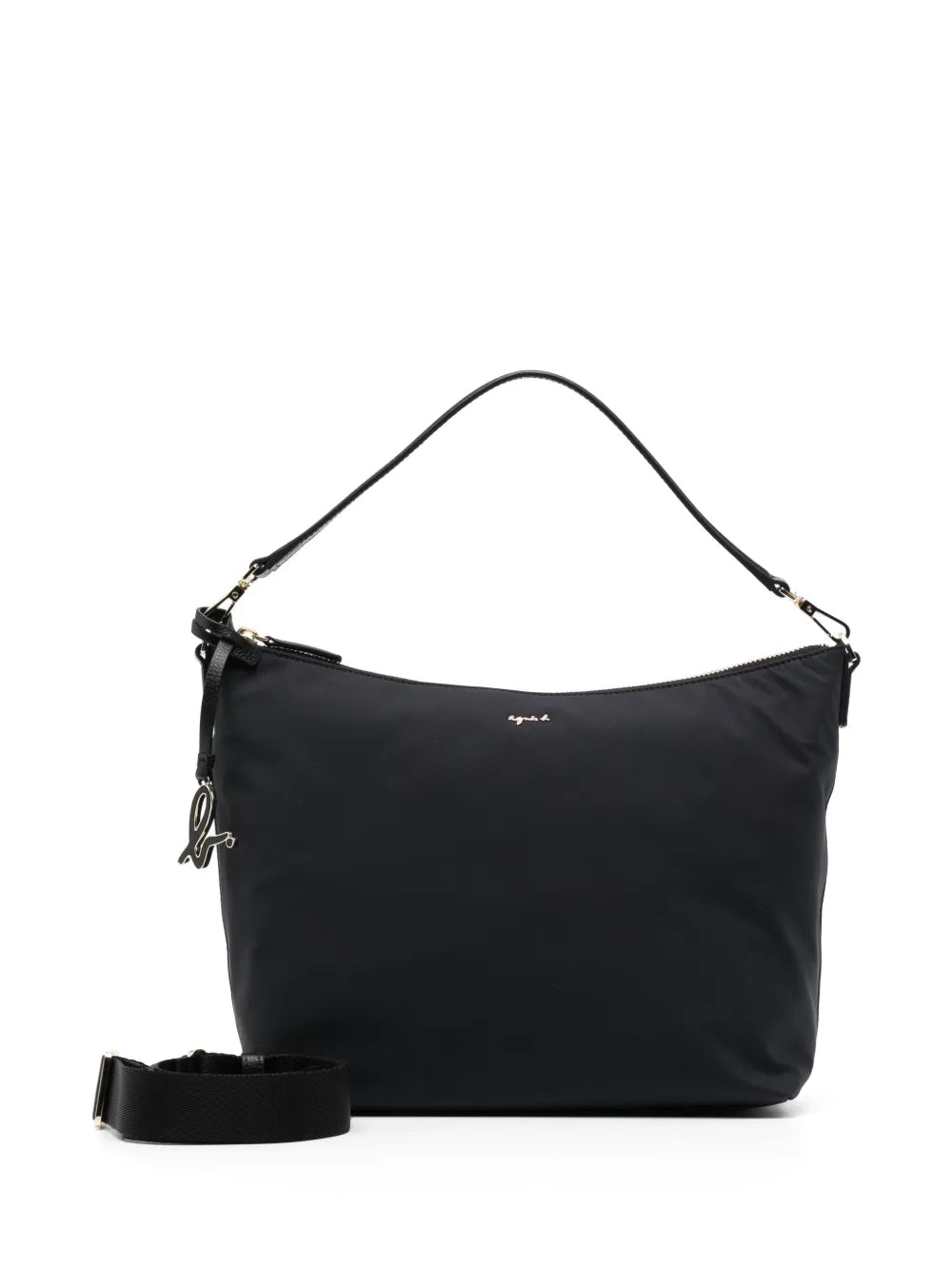 agnès b. logo-plaque zipped crossbody bag