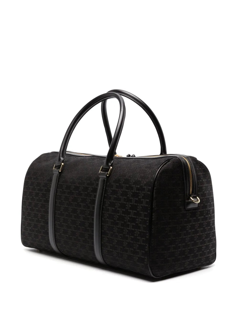 Elisabetta Franchilogo-plaque monogram-jacquard luggage bag
