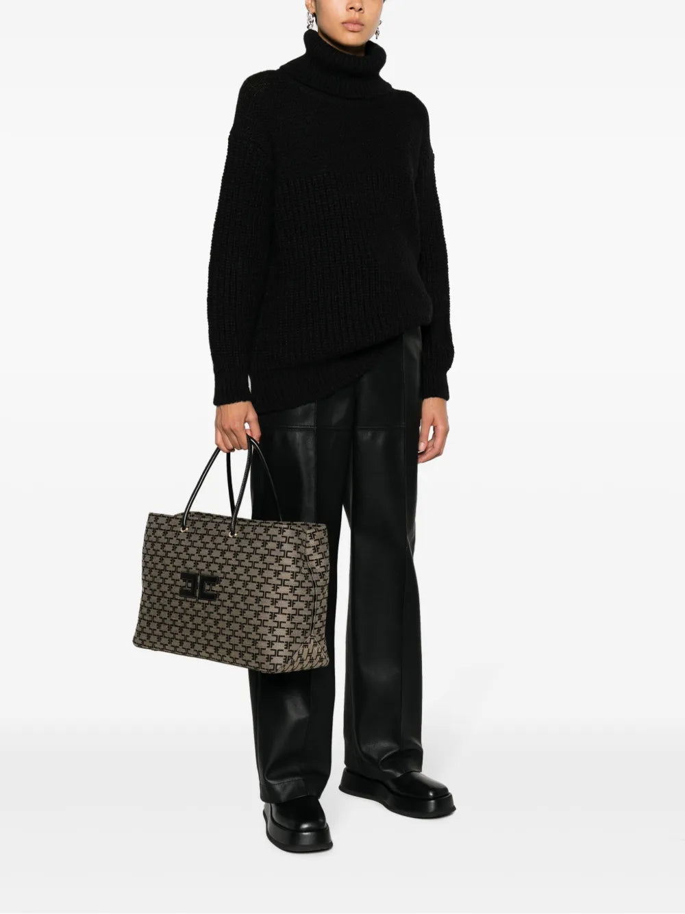 Elisabetta Franchilogo-appliqu?monogram tote bag