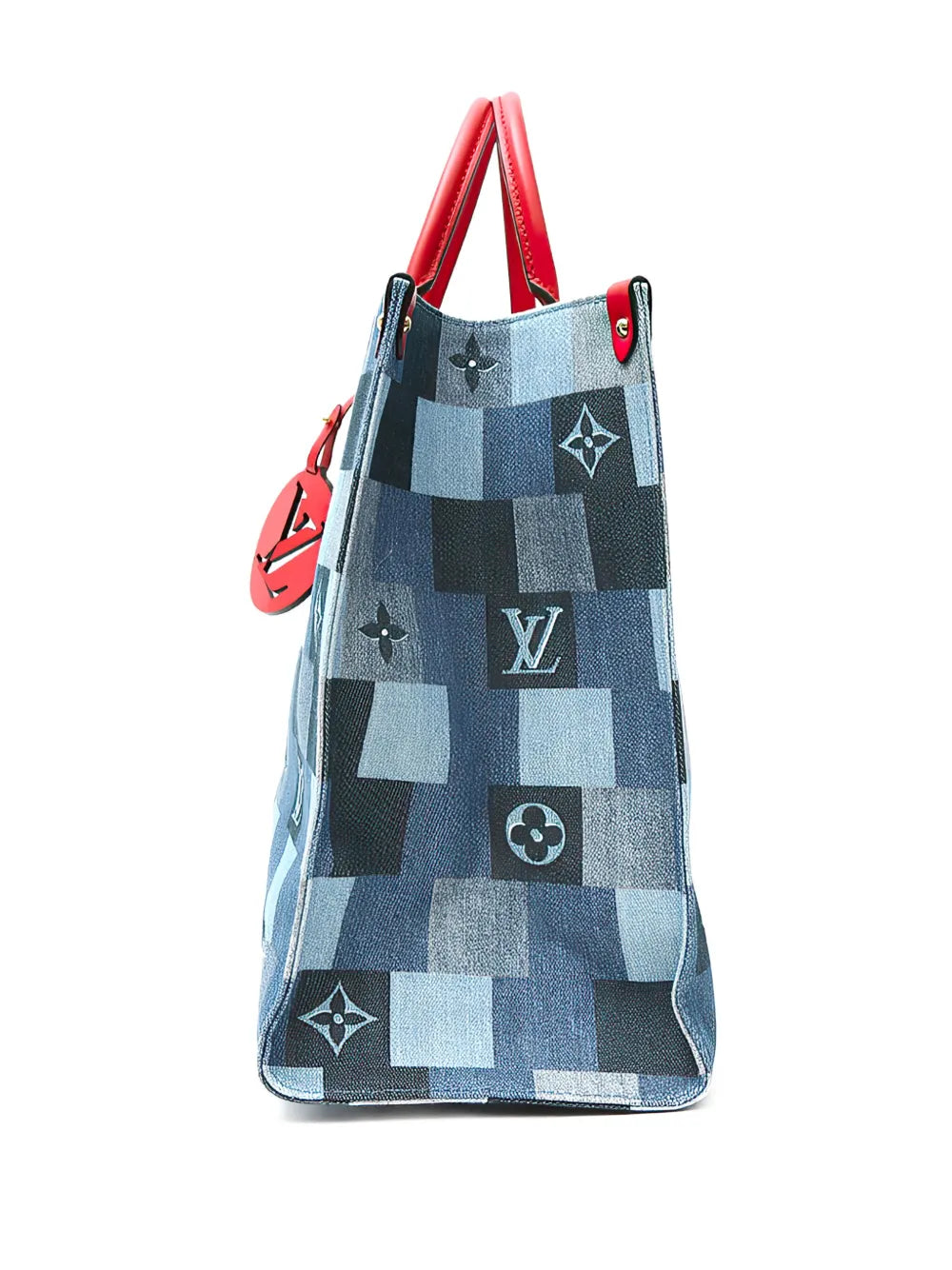 Pre-OwnedLouis Vuitton Pre-Ownedpre-owned Onthego denim shopping tote