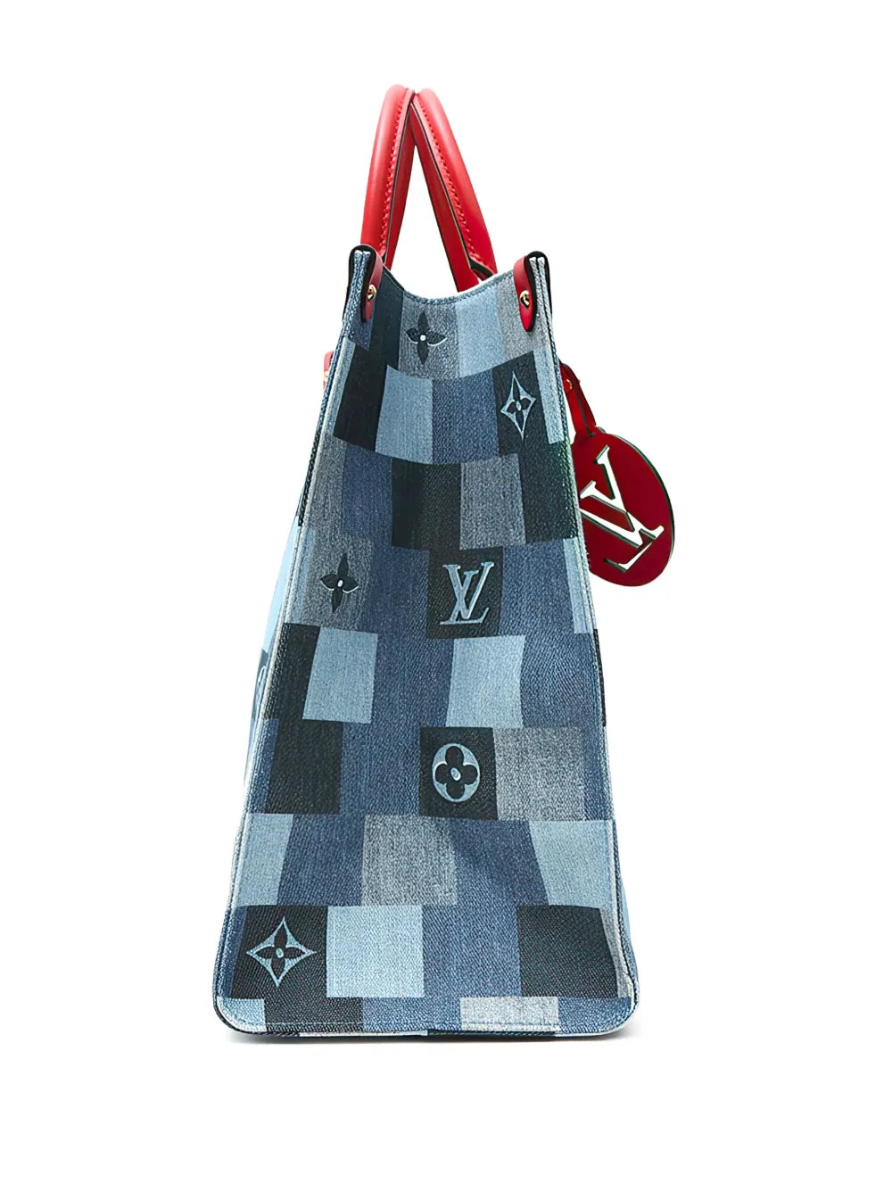 Pre-OwnedLouis Vuitton Pre-Ownedpre-owned Onthego denim shopping tote