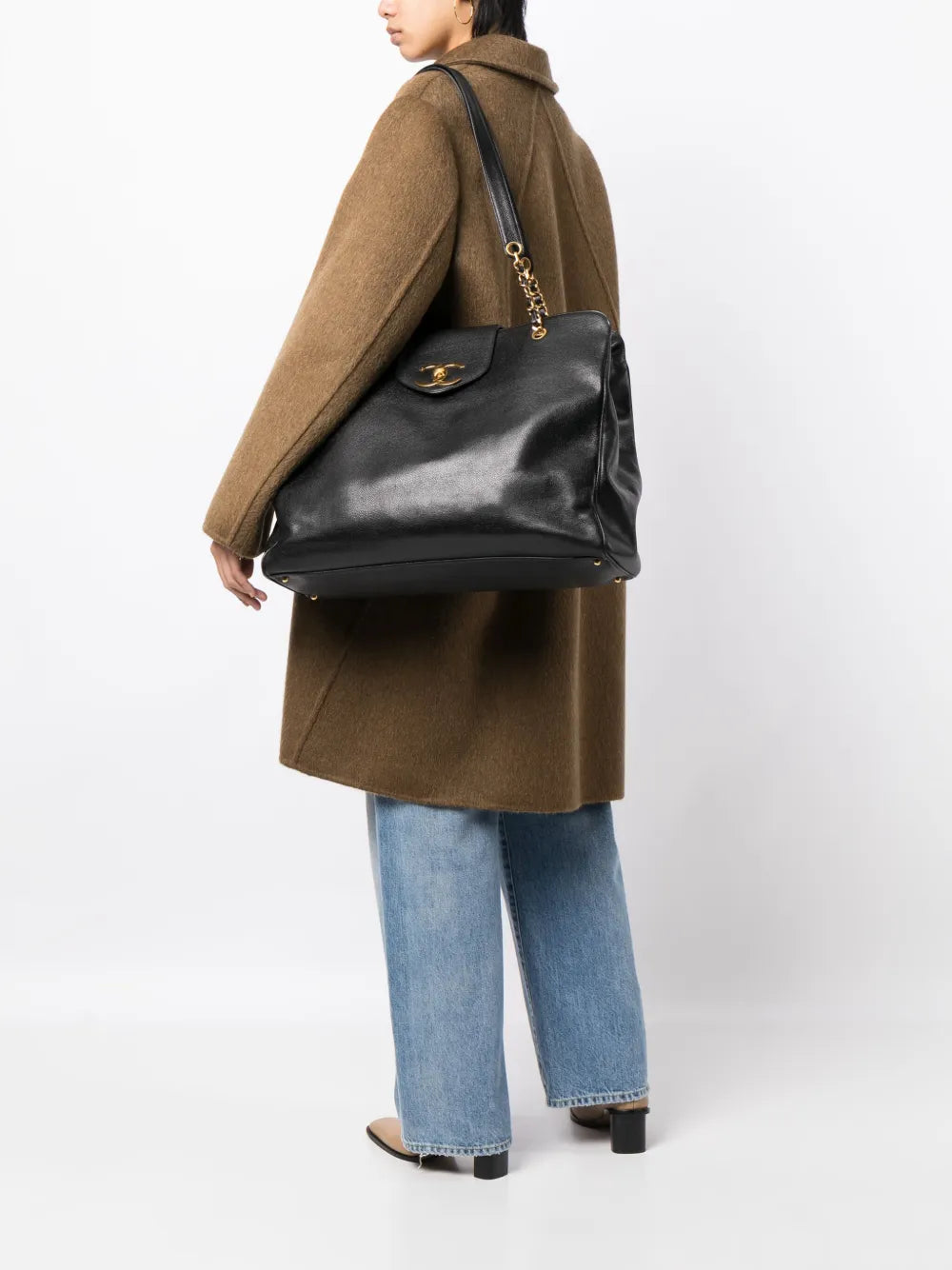 Pre-OwnedCHANEL Pre-OwnedSupermodel leather tote bag