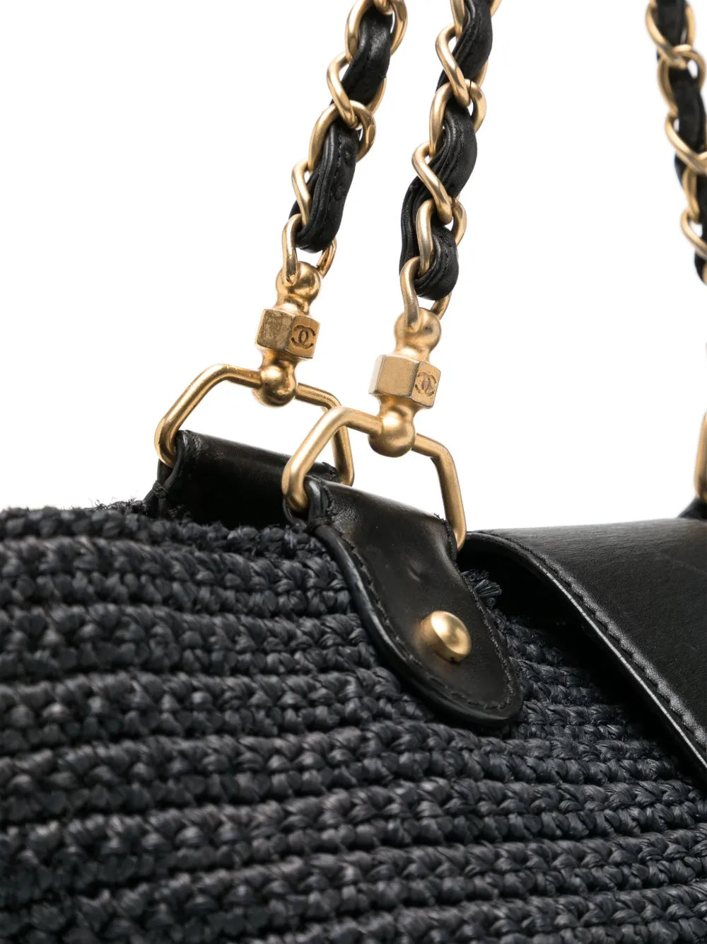 Pre-OwnedCHANEL Pre-Owned2005-2006 chain-strap raffia handbag