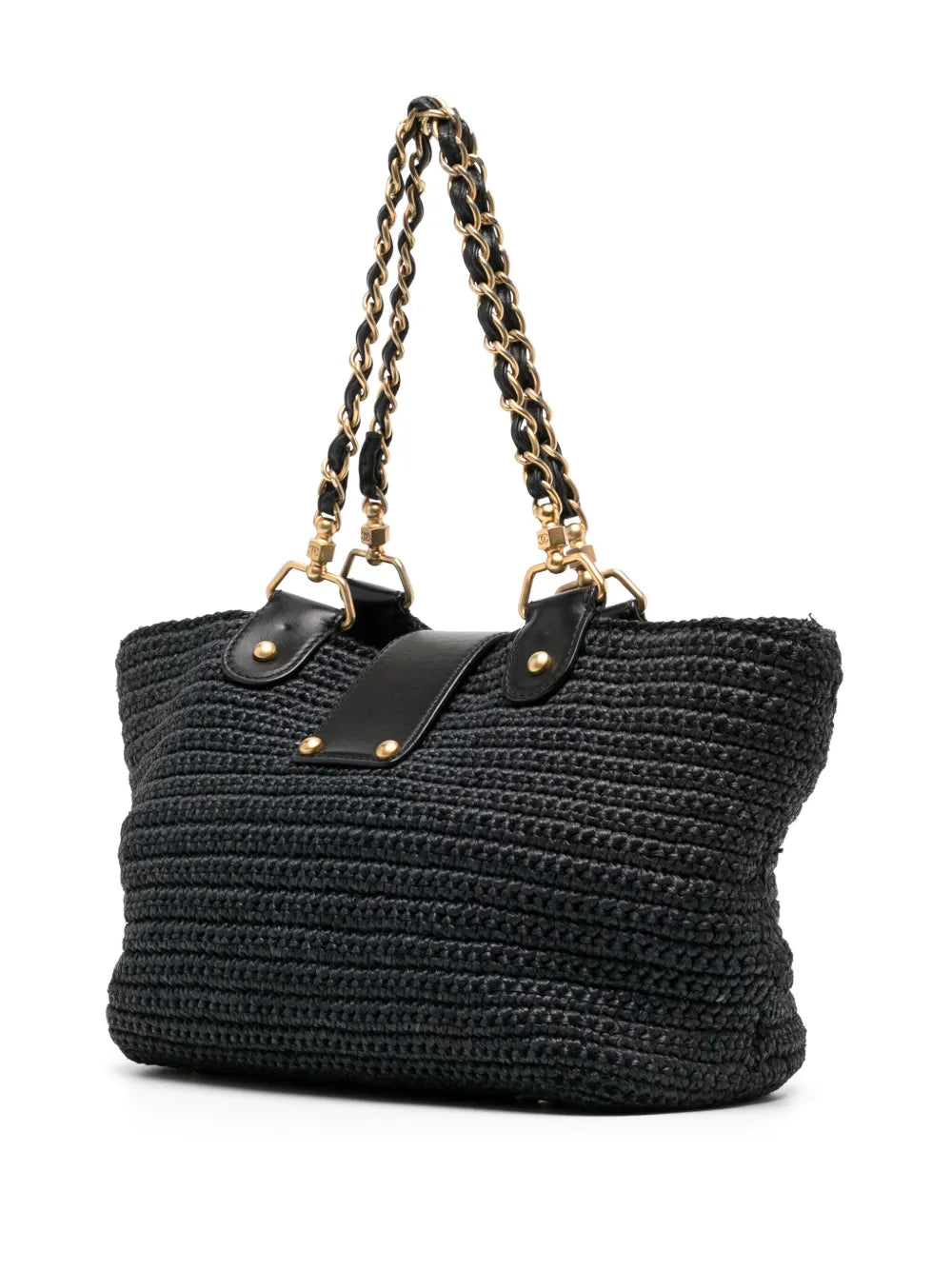 Pre-OwnedCHANEL Pre-Owned2005-2006 chain-strap raffia handbag