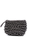 Alieninainterwoven metallic clutch bag