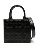 Elisabetta Franchilogo-embossed faux-leather tote bag