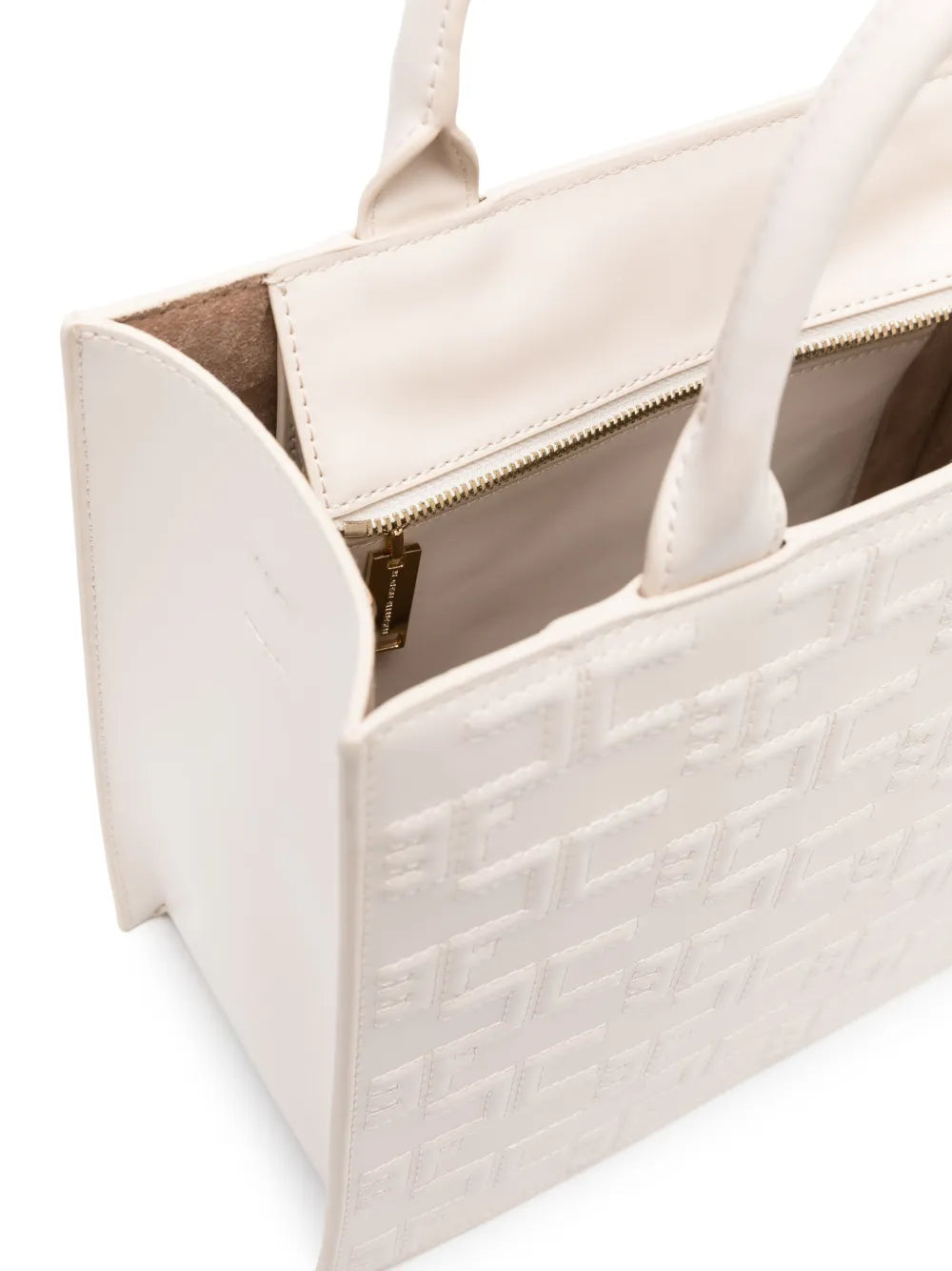 Elisabetta Franchiembossed-monogram tote bag