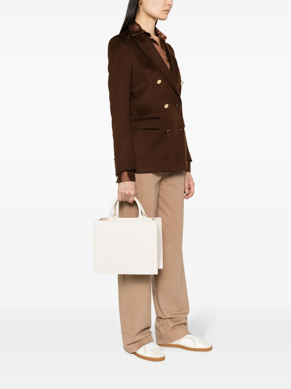Elisabetta Franchiembossed-monogram tote bag