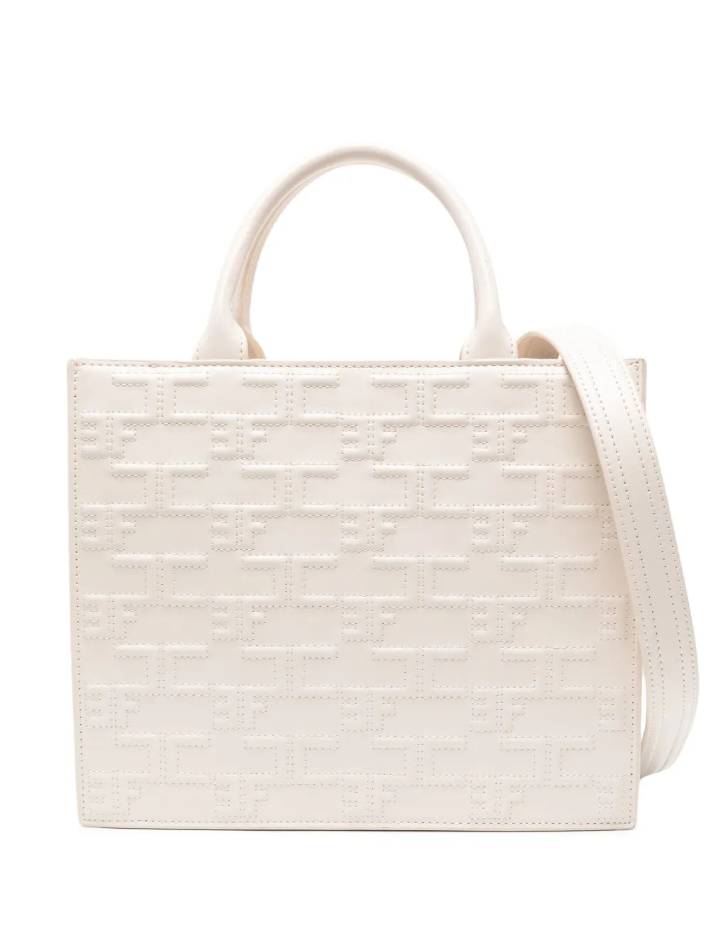 Elisabetta Franchiembossed-monogram tote bag