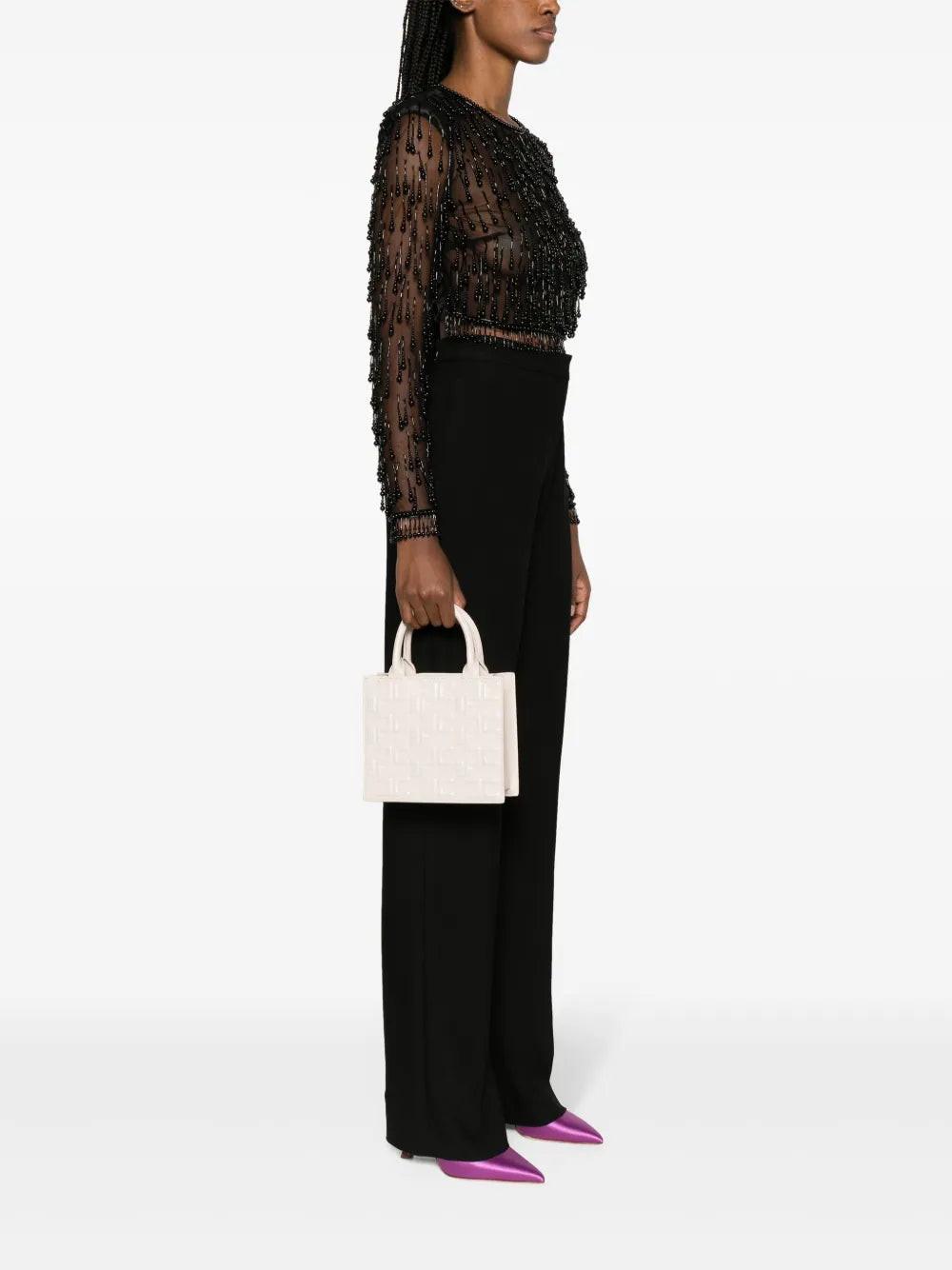 Elisabetta Franchismall monogram-embossed tote bag