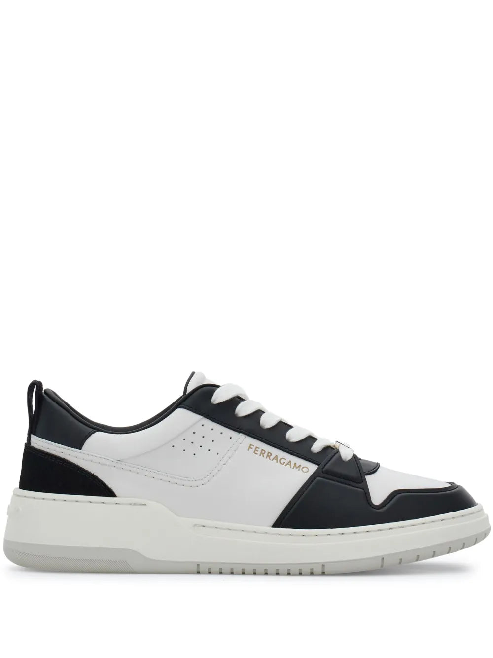 Ferragamo Two-Tone Leather Sneakers