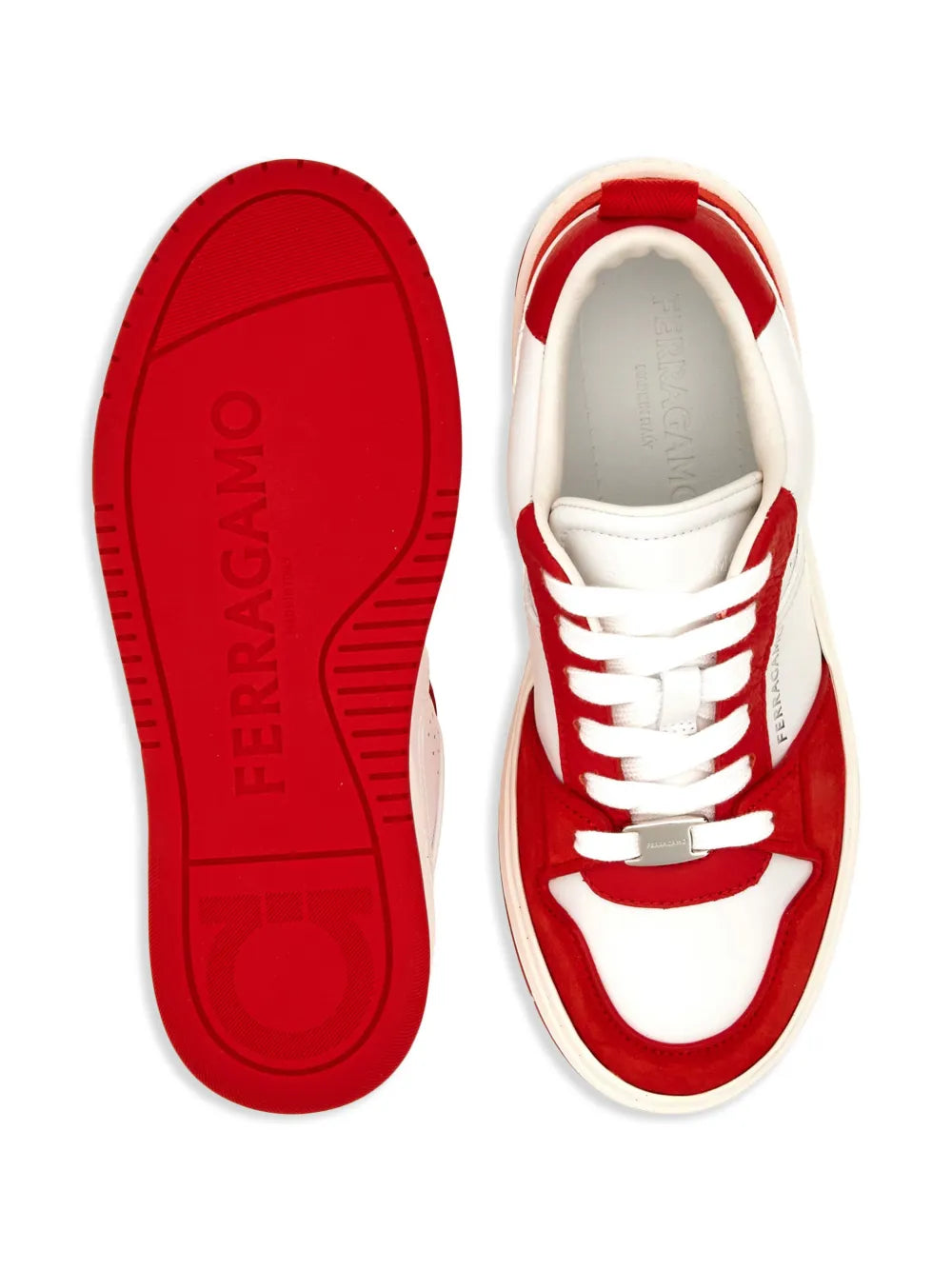 Ferragamo Panelled Leather Sneakers
