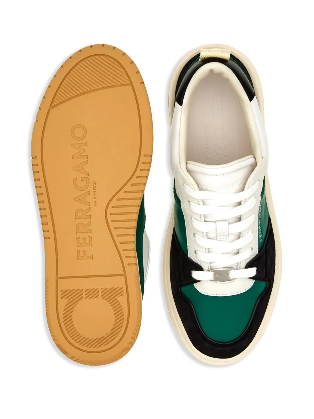 Ferragamo Dennis Panelled Sneakers