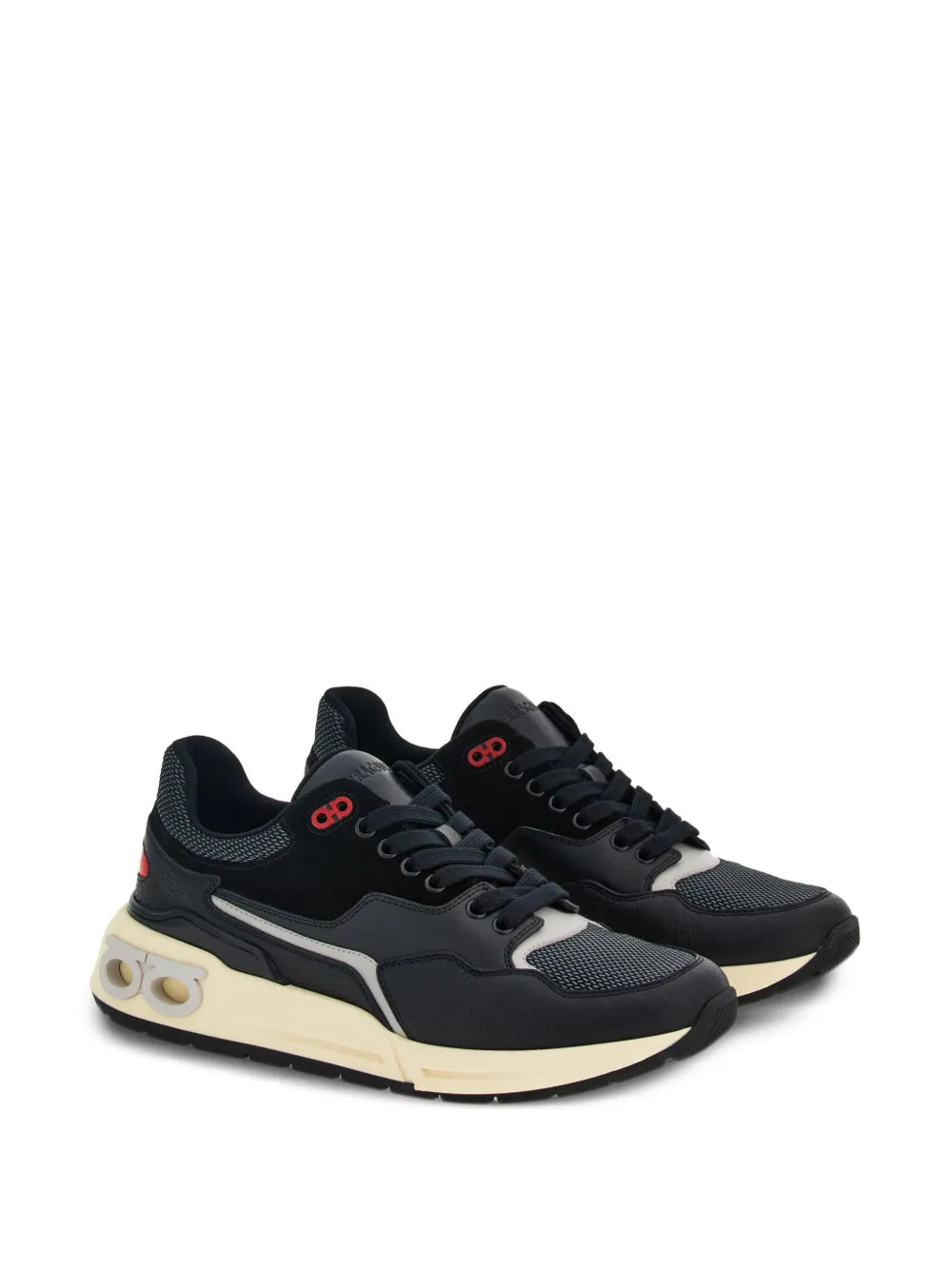 Ferragamo Gancini Detail Lace-Up Sneakers