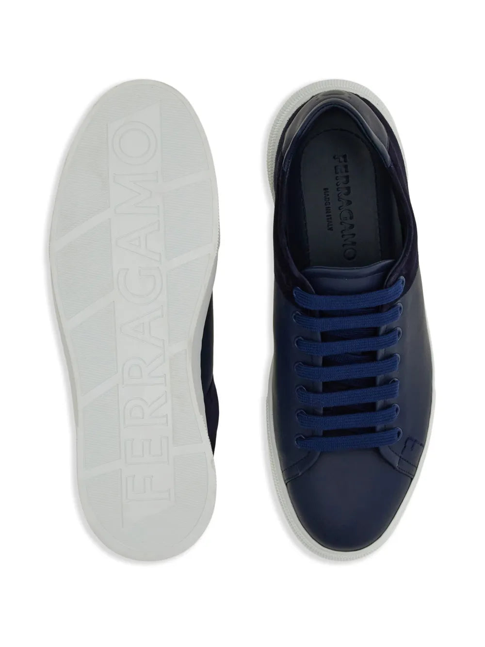 Ferragamo Lace-Up Leather Sneakers