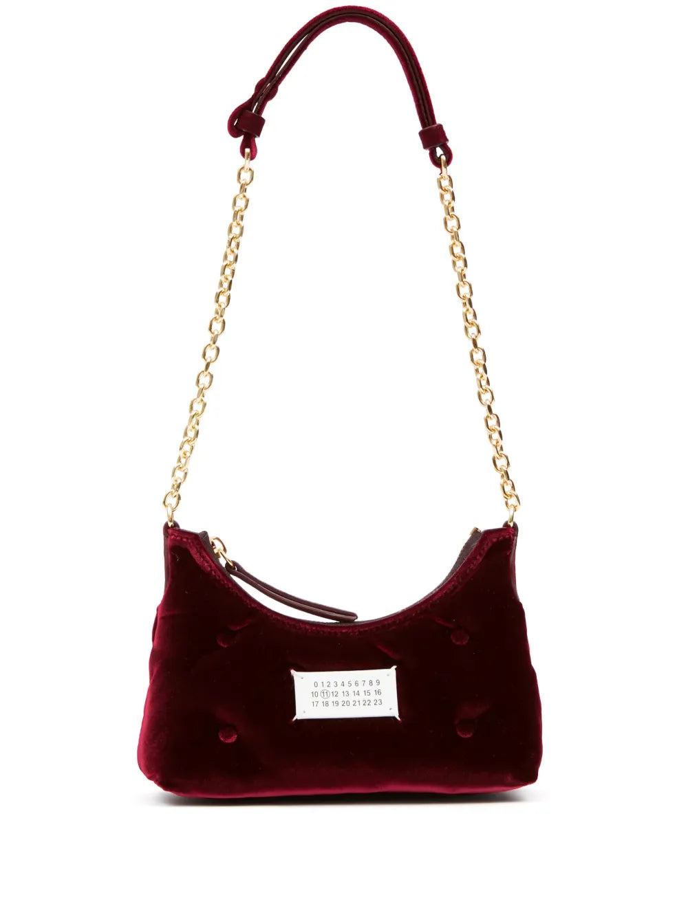 Maison Margielamicro Glam Slam velvet shoulder bag