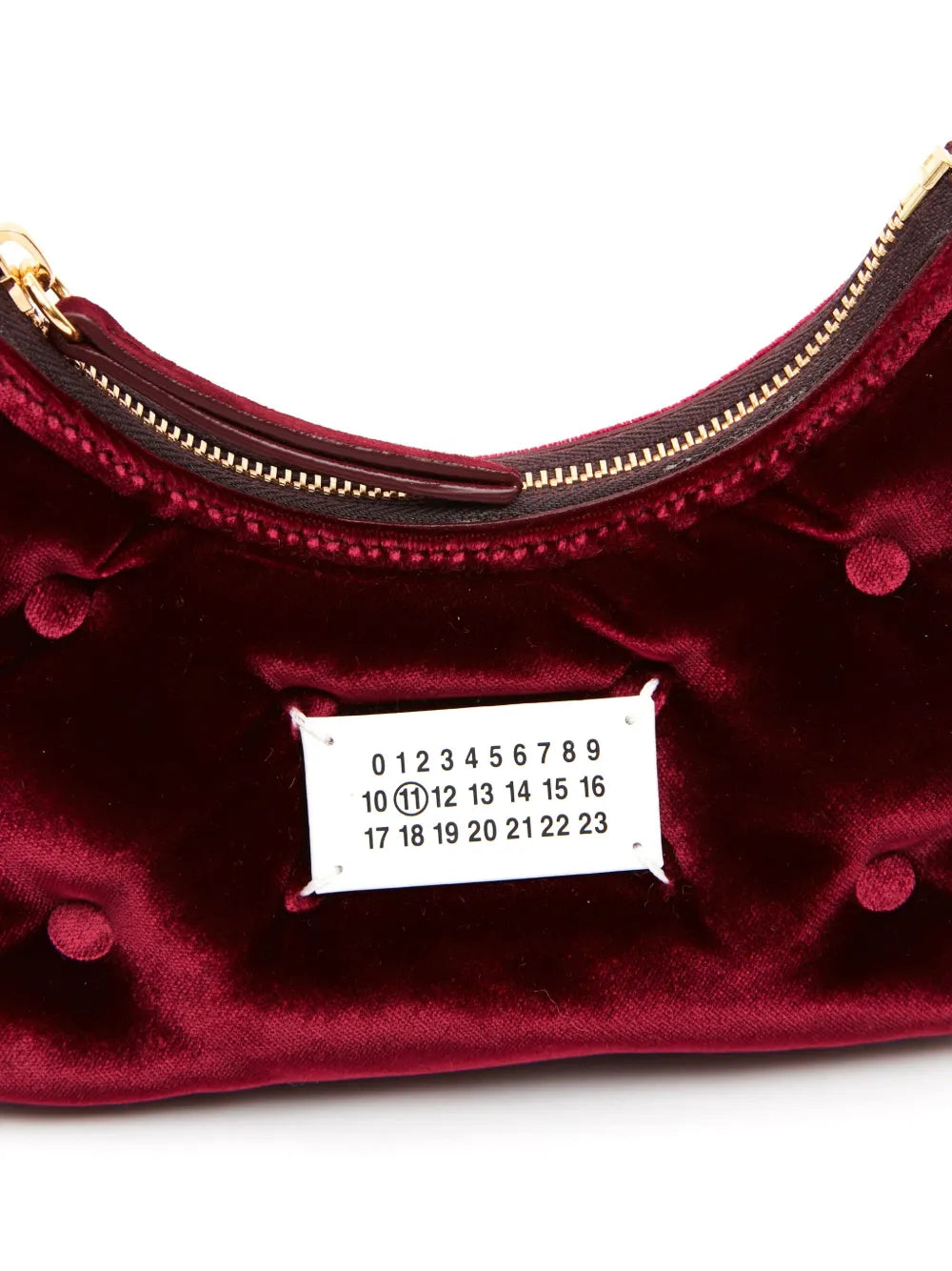 Maison Margielamicro Glam Slam velvet shoulder bag