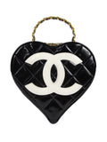 Pre-OwnedCHANEL Pre-Owned1995 CC-stitch heart vanity bag