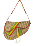 Pre-OwnedChristian Dior Pre-Owned2004 Rasta Oblique Saddle bag
