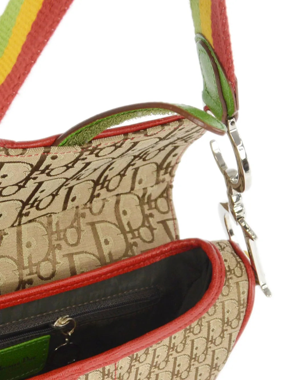 Pre-OwnedChristian Dior Pre-Owned2004 Rasta Oblique Saddle bag