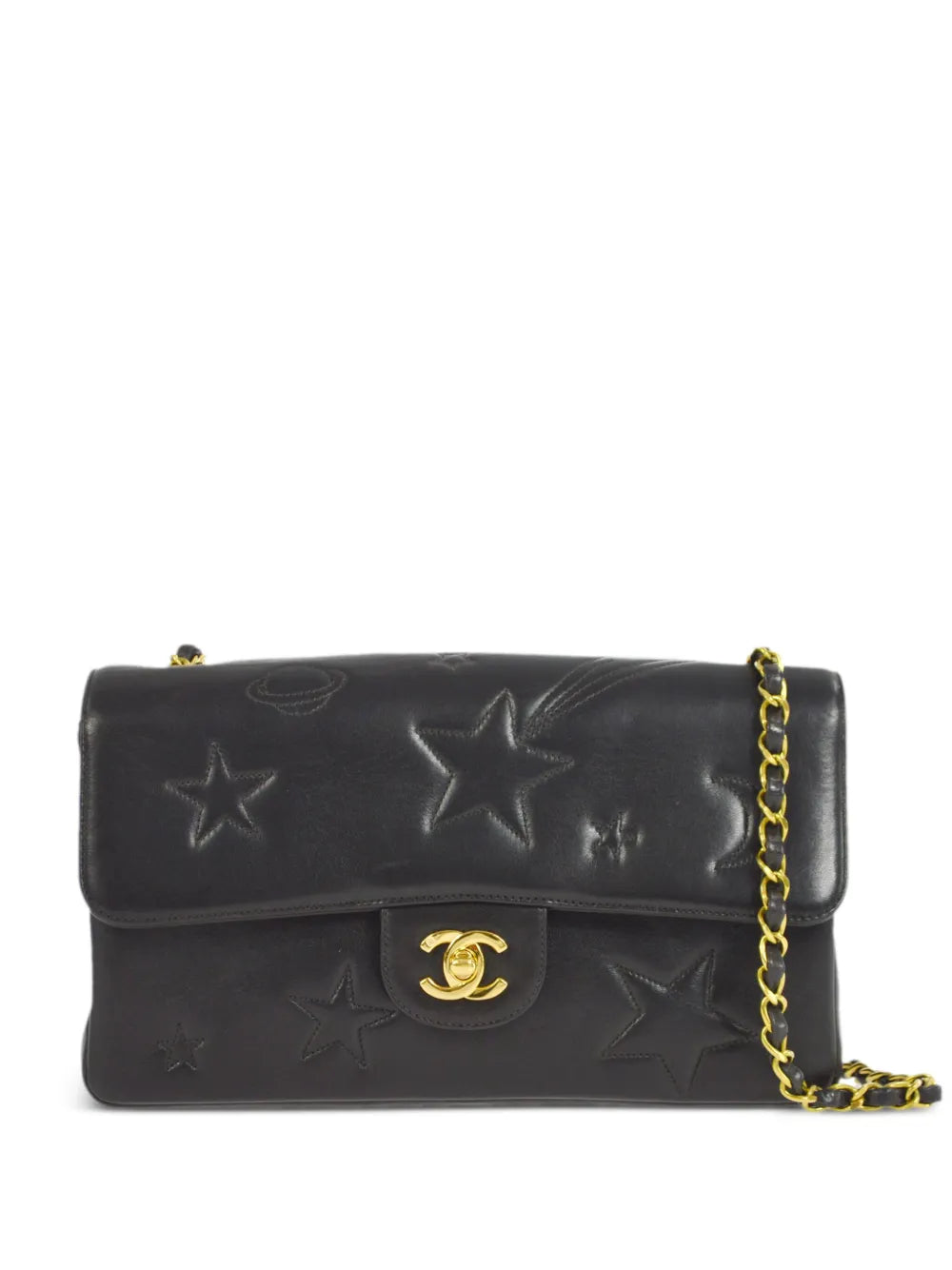 Pre-OwnedCHANEL Pre-Owned1995 star stitch medium Classic Flap shoulder bag