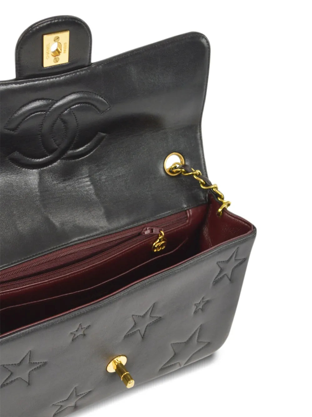 Pre-OwnedCHANEL Pre-Owned1995 star stitch medium Classic Flap shoulder bag